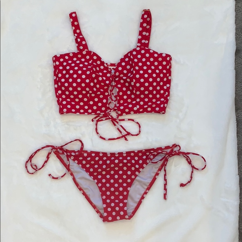Red & White Bikini
